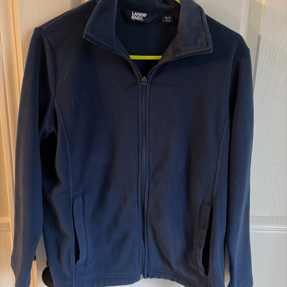 Lands' End Navy Fleece Jacket